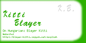 kitti blayer business card